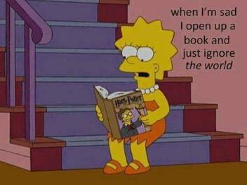 The Simpsons  Quote (About sad reason to read reading read)