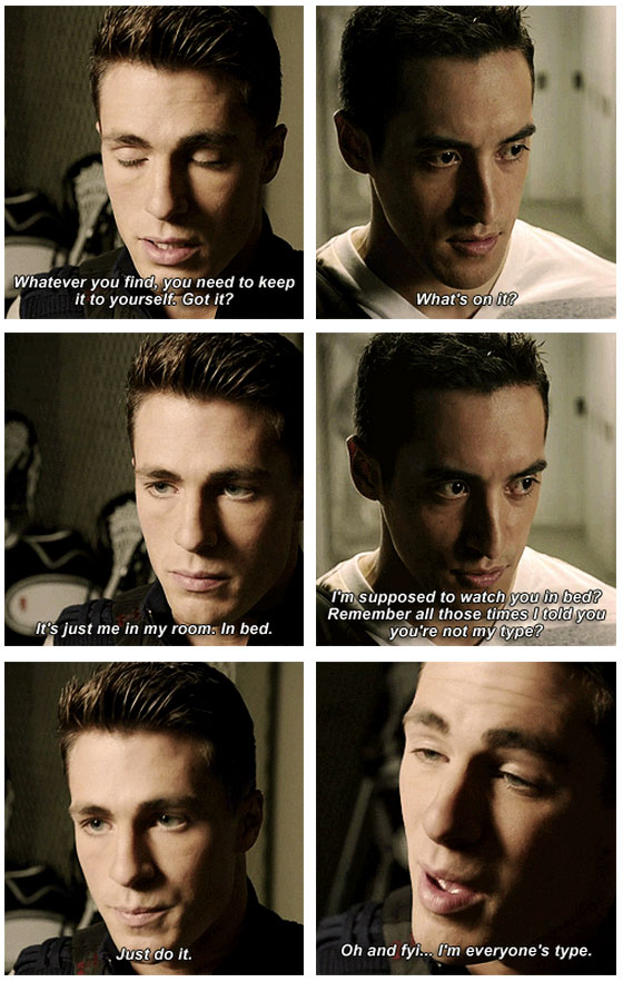Teen Wolf  Quote (About video porn tape not my type)