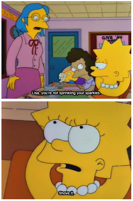 The Simpsons  Quote (About sparkles shave)
