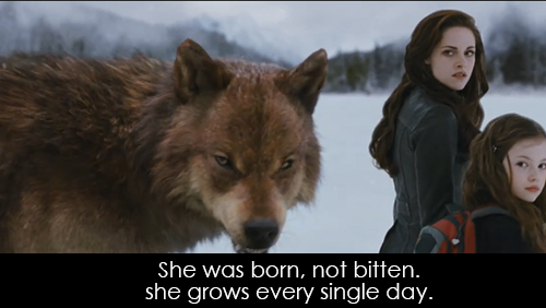 The Twilight Saga Breaking Dawn   Part 2 (2012)  Quote (About grow child born bitten)