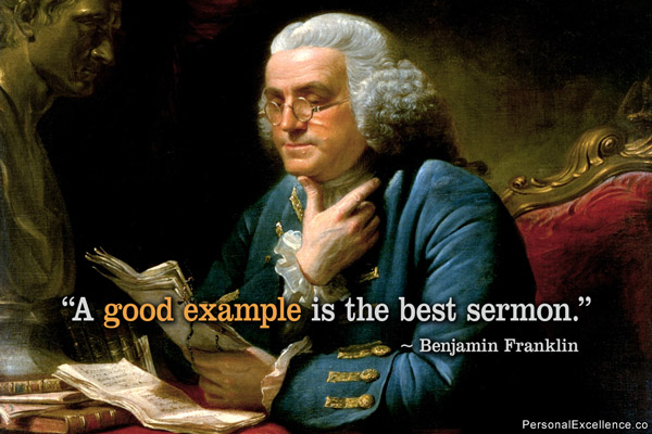 Benjamin Franklin  Quote (About sermon example)