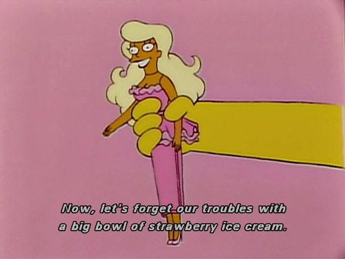 The Simpsons  Quote (About troubles strawberry ice cream)