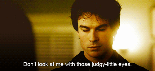 The Vampire Diaries Quote (About judgy gifs funny evil eyes)
