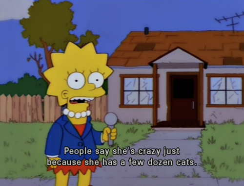 The Simpsons  Quote (About reporter crazy cats)