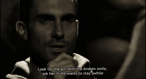Maroon 5 She Will Be Loved Quote (About smile love girlfriend gifs)