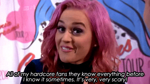 Katy Perry  Quote (About scary hardcore fans gifs fans)
