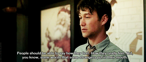 500 Days of Summer (2009) Quote (About strangers mouth gifs feeling feel)