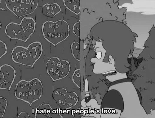 The Simpsons  Quote (About love hate)