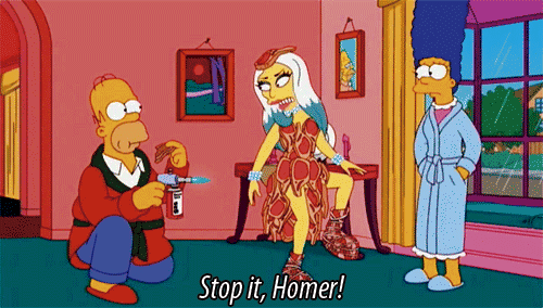 The Simpsons  Quote (About stop it meat dress cook burn)