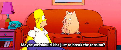 The Simpsons  Quote (About tension kiss)