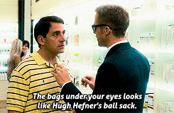 Crazy Stupid Love (2011)  Quote (About old hugh hefner gifs eye bag ball sack aging)