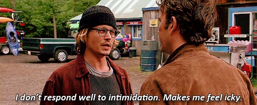 Secret Window (2004)  Quote (About intimidation icky gifs)