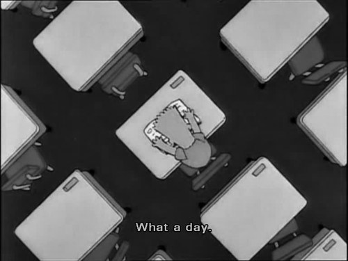 The Simpsons  Quote (About what a day tired busy)
