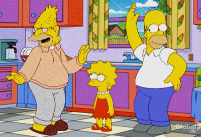 The Simpsons  Quote (About grandpa gifs dancing dance)