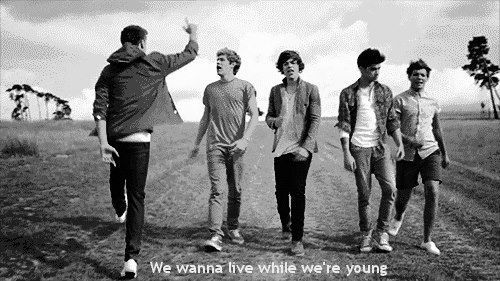 One Direction Live While Were Young Quote (About young live life)