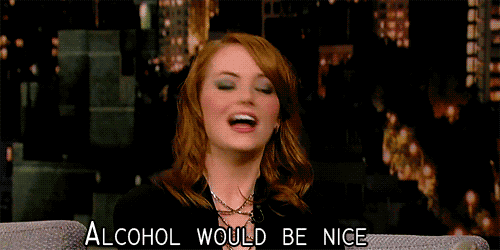 Emma Stone  Quote (About party happy hour gifs fridays friday night drinks beer alcohol after work)
