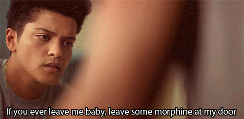 Bruno Mars It Will Rain Quote (About sad morphine leave me hurt gif door die breakups break ups)
