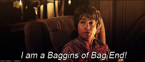 The Hobbit: An Unexpected Journey (2012)  Quote (About gifs funny baggins bag end)