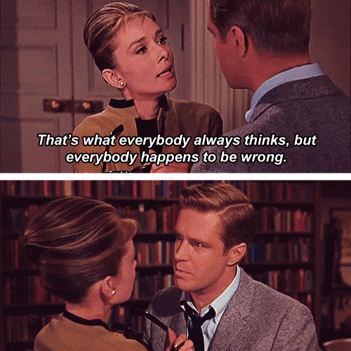 Breakfast at Tiffanys (1961) Quote (About wrong special prince charming mr right love library scene gifs everybody different)