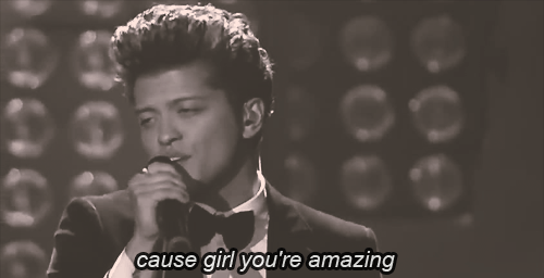 Bruno Mars Just The Way You Are Quote (About love yourself girls gifs black and white be yourself amazing)