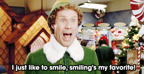 Elf (2003) Quote (About smilling smile holidays happy gifs favorite)