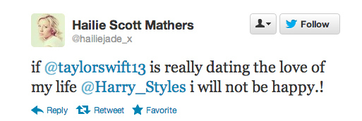 Hailie Scott Mathers  Quote (About twitter tweet hate taylor swift Eminem daughter dating harry styles)