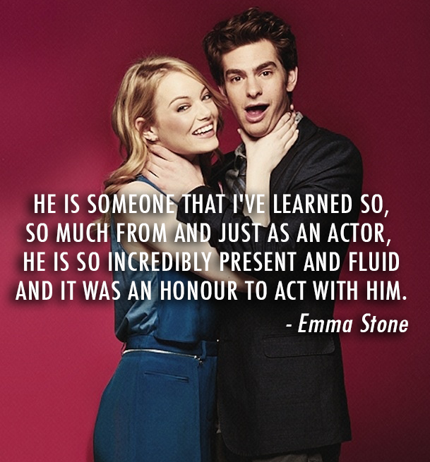 Emma Stone  Quote (About love learning hollywood couple dating actor)