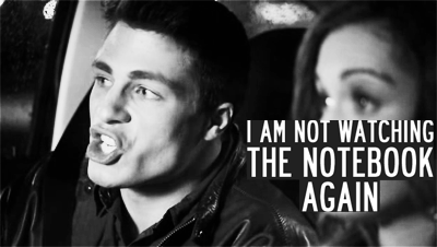Teen Wolf  Quote (About watching the notebook hate gifs funny black and white)