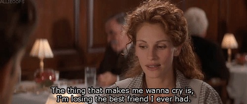 My Best Friends Wedding (1997)  Quote (About lose gifs cry best friend)