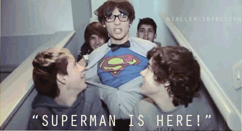 Louis Tomlinson Quote (About superman stupid hero gifs funny)
