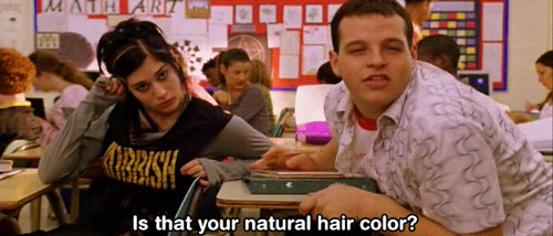 Mean Girls (2004) Quote (About natural hair color hair gifs fashion)