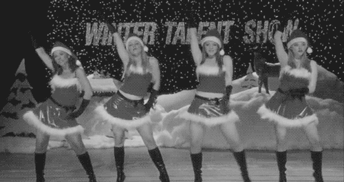 Mean Girls (2004) Quote (About xmas sexy santa claus santa gifs dance christmas black and white)