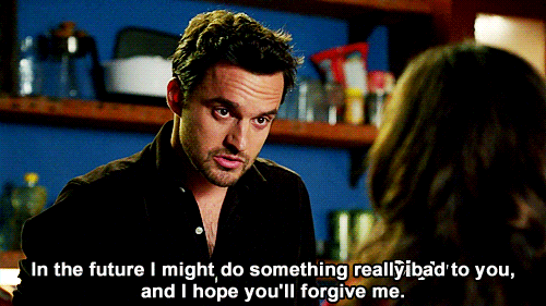 New Girl Quote (About love hurt gifs future forgive)
