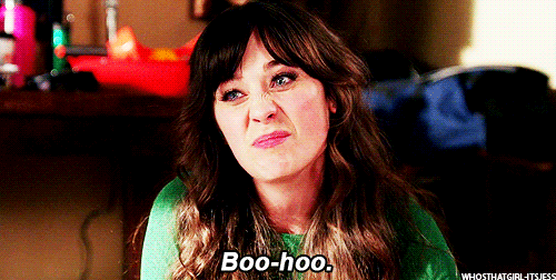New Girl Quote (About gifs boo hoo)