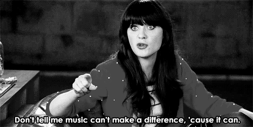 New Girl Quote (About song music gifs difference black and white)