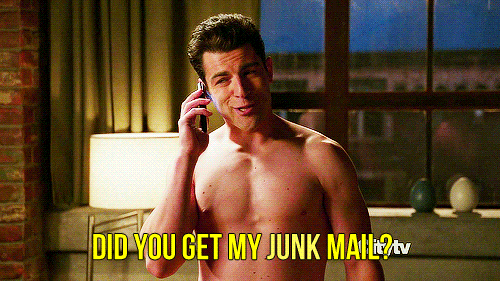 New Girl Quote (About junk mail internet gifs email)