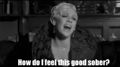 P!nk (Pink), Sober Quote (About sober party gifs feel drink black and white alcohol)
