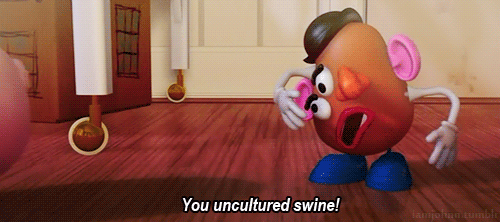 Toy Story (1995)  Quote (About uncultured swine picasso hamm gifs)