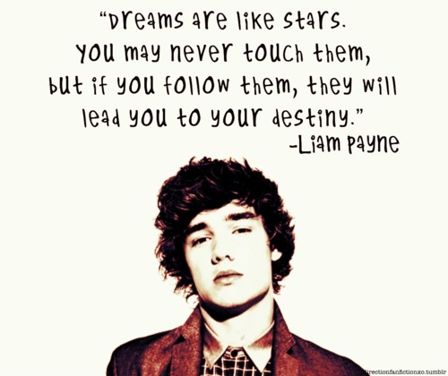 Liam Payne  Quote (About touch stars follow dreams destiny)