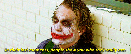 The Dark Knight (2008)  Quote (About who you are reality real self last moments gifs die death)