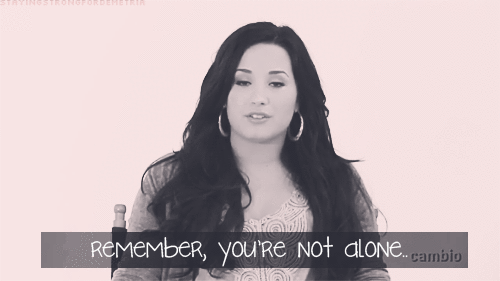 Demi Lovato  Quote (About single self injury Self harm self damage rehab lonely hopeless hope gifs friends Eating Disorders Depression depressed Bullying Bipolar alone)