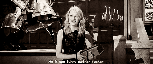 Emma Stone  Quote (About Spikes Guys Choice Awards 2012 gifs funny mother fucker)