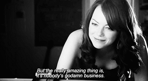 Easy A (2010)  Quote (About goddamn business god damn gifs amazing)