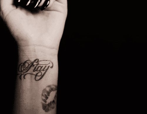 Demi Lovato  Quote (About tatoo stay strong hand gifs forearm)