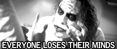 The Dark Knight (2008)  Quote (About mind loses insane gifs crazy bomb black and white)