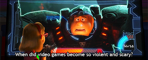 Wreck It Ralph (2012) Quote (About violet video games scary gifs)