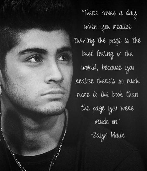 Zayn Malik Quote (About world reading page feeling book)