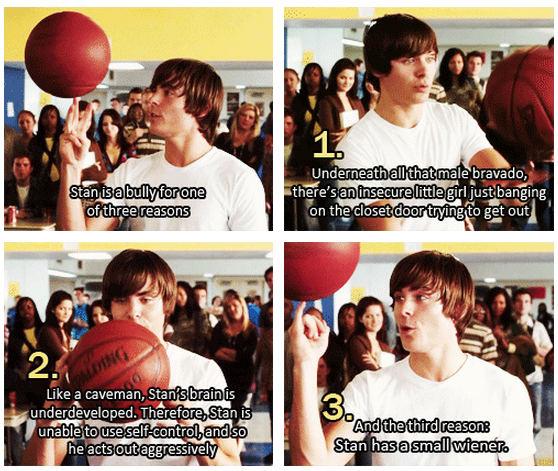 17 Again (2009) Quote (About underdeveloped Stan small wiener food court caveman bully basketball)