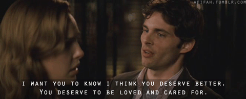 27 Dresses (2008) Quote (About truth sweet love yourself love gifs deserve better)