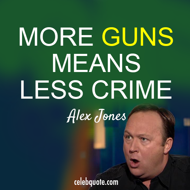 Alex Jones Quote (About guns gun laws crime America)